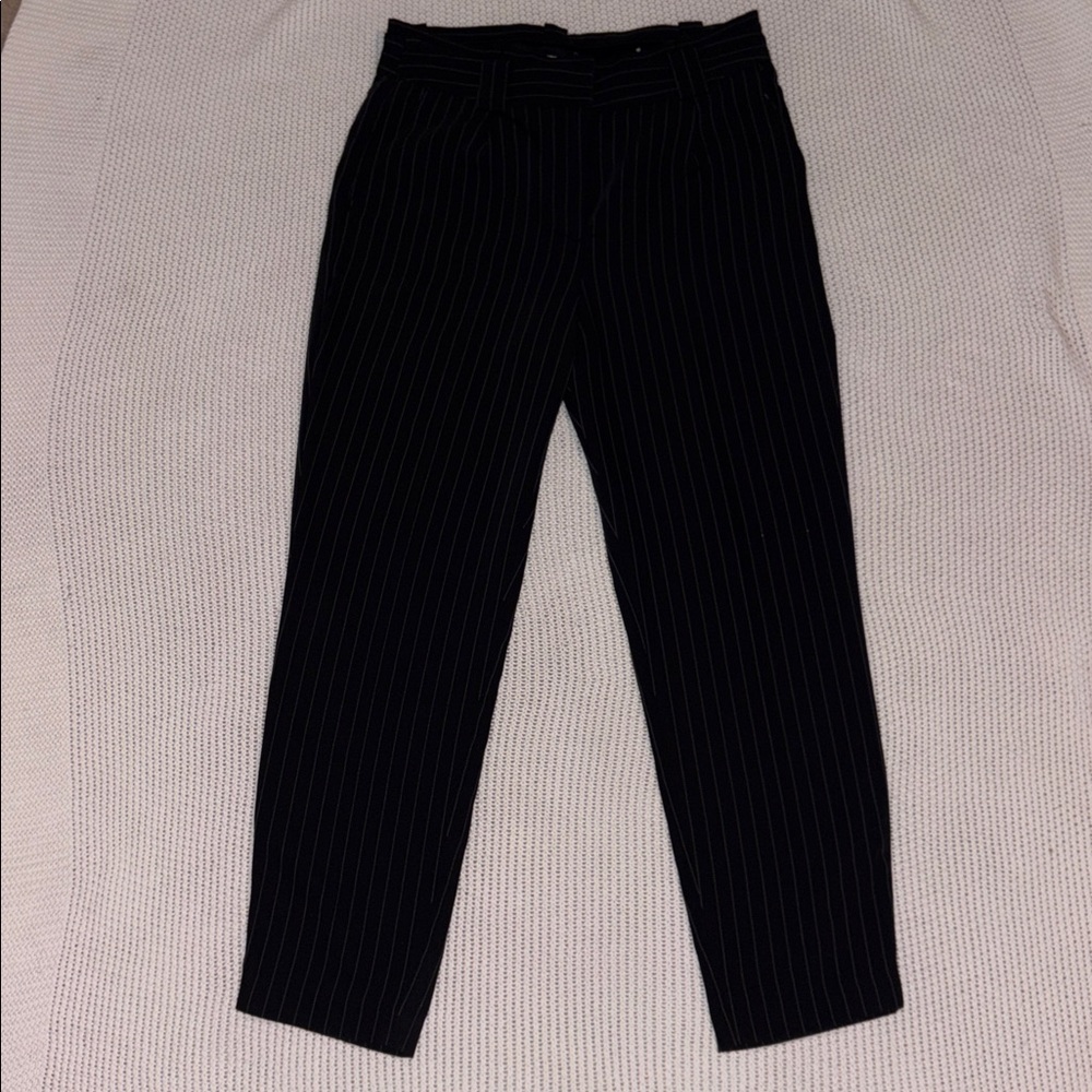 Express Black Striped Trousers